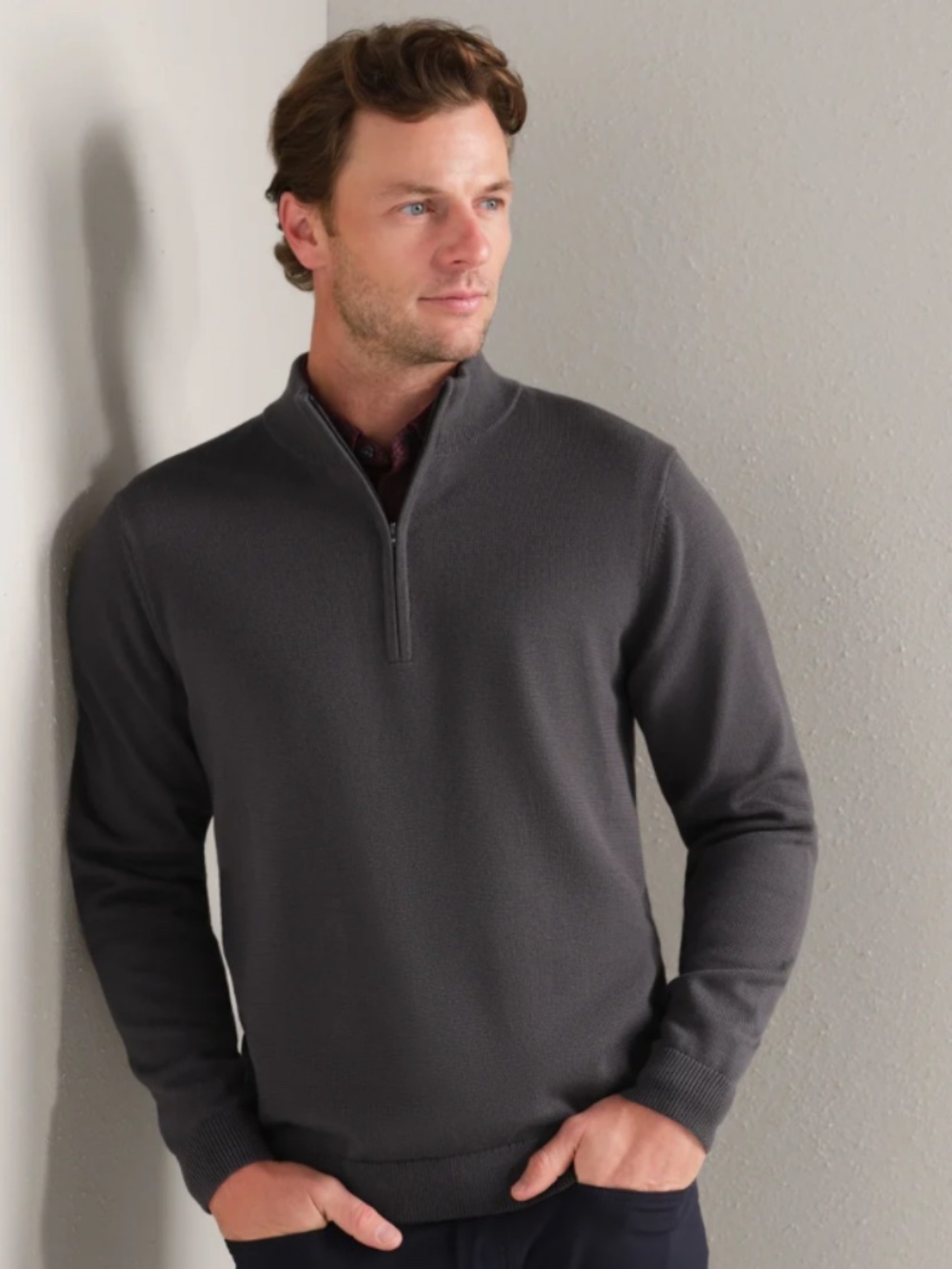 Rhone Commuter 1/4 Zip Sweater Men's Size XL Charcoal Grey (T)